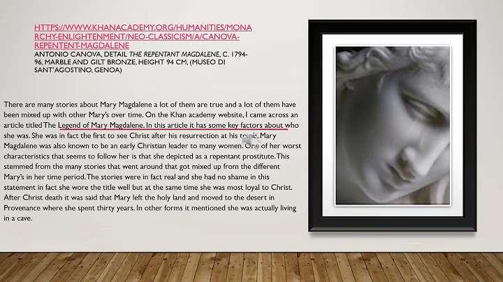 Mary Magdalene The Repentant research by Jennifer ...