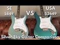 Prs silver sky usa vs silver sky se  guitar comparison