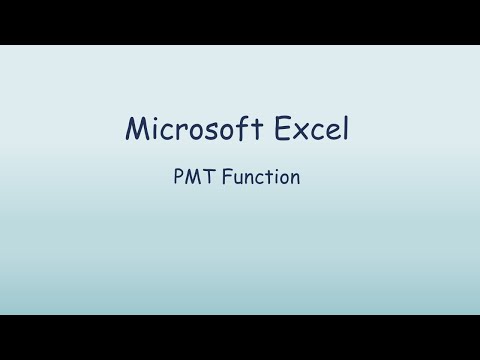Excel: PMT Function