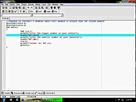 PROGRAM TO SUBTRACT 2 NUMBERS