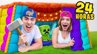 картинка: 24 ЧАСА В ГИГАНТСКОМ БУНКЕРЕ ИЗ ОДЕЯЛ !!