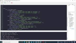 Geometric area calculator Python project