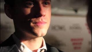 Aaron Tveit arrives at the Howl premiere in New York City