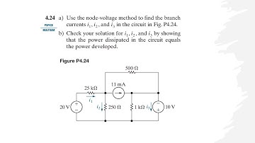 Problem 4.24 (Nilsson Riedel) Electric Circuits 12th Edition - Node-Voltage Method