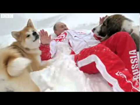 Russia's Vladimir Putin shows his puppy love