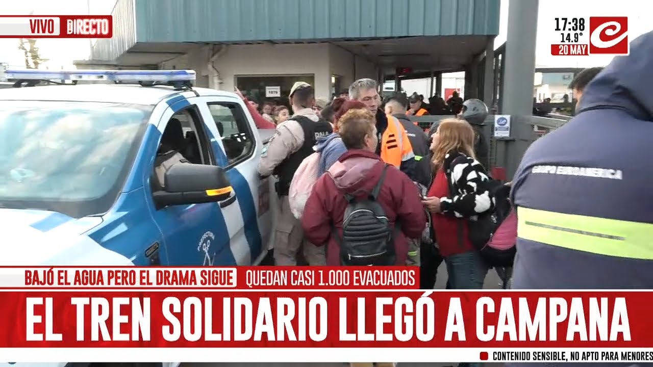 El tren solidario llegó a Campana - YouTube