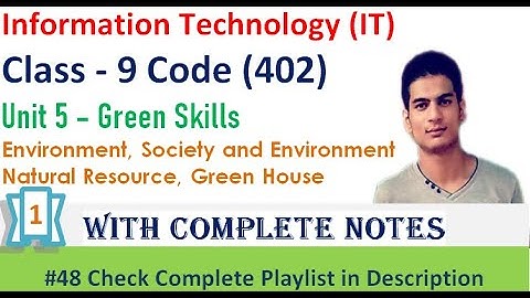 Green Skills | Green Skills - Unit 5 | Class 9 Information Technology | CBSE