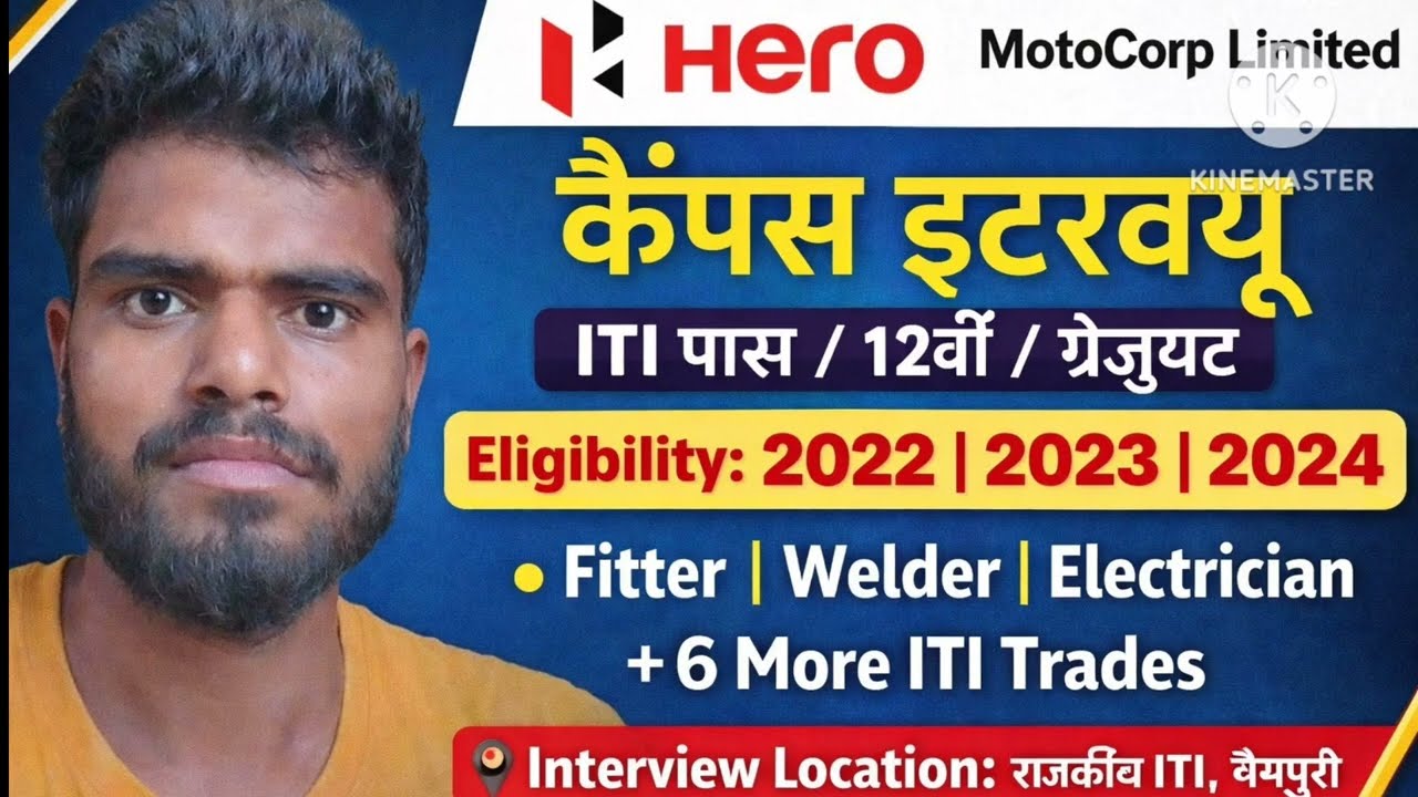 Hero MotoCorp Campus Interview 2026 🔥 ITI / 12th / Graduate | Direct Selection