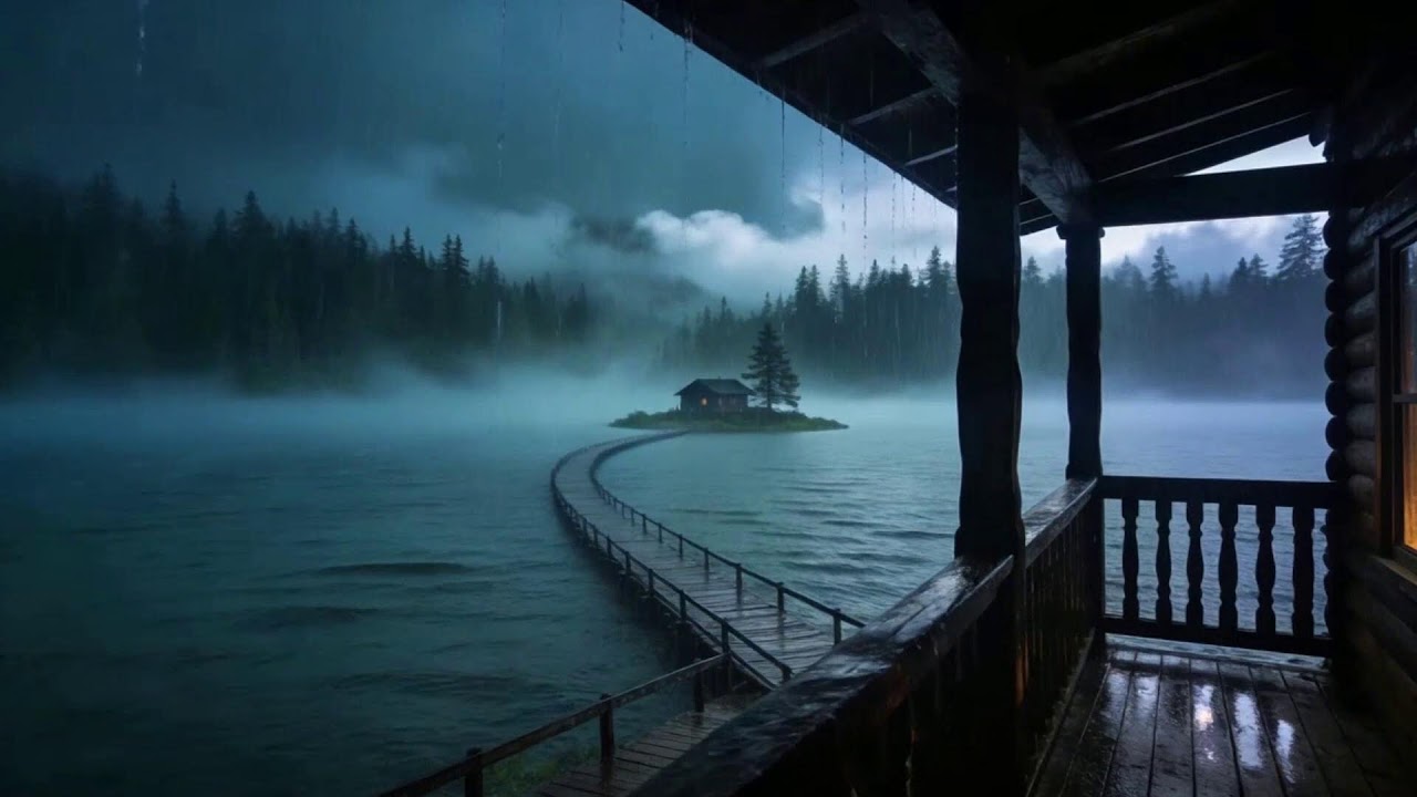 Sleep BETTER with SOUND of Heavy Rain in the Forest with Thunderstorm