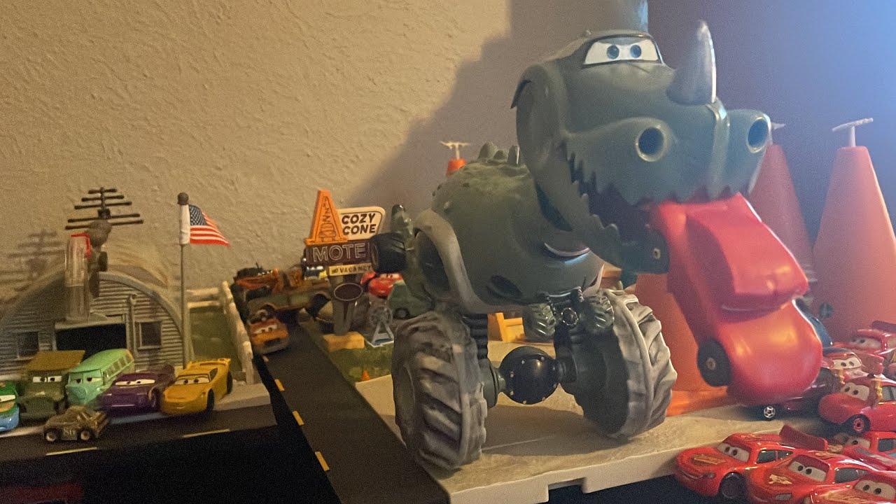 Disney Cars on the road! Concept art Tyranamissiasaurus!