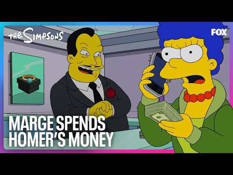 Marge Revenge Spends Homer’s Money | The Simpsons