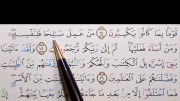 برنامج إعراب القرآن الكريم سورة الجاثية آية ( 15 )