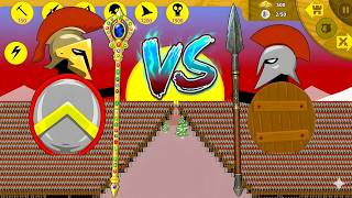 999 ARMY BASIC SKIN VS 999 ARMY NO UPGRADE SKIN IN INSANE MAP | STICK WAR LEGACY screenshot 5