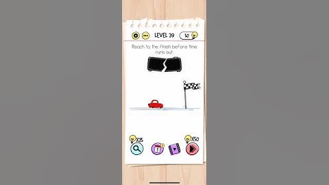 Brain Test Level 39 Reach to the finish before time runs out Answer