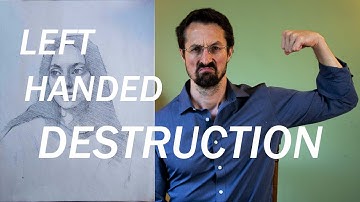 Wounded Artist Learns to Draw with Left Hand -- Classical Pencil Drawing Part 1