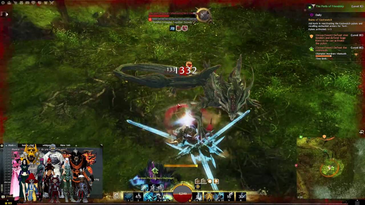 Guild Wars 2: Mordrem Flower/Champion Mordrem Vinetooth solo kill