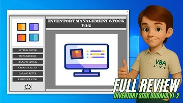 FULL REVIEW - Excel VBA Inventory Management System V-1-2 | Aplikasi Stok Gudang Sederhana VBA EXCEL