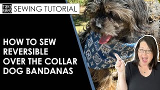 Reversible Over the Collar Dog Bandana  Beginner Sewing Tutorial