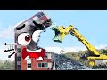 Excellent fastest building demolition excavator skill  building and tower collapse  doodles life