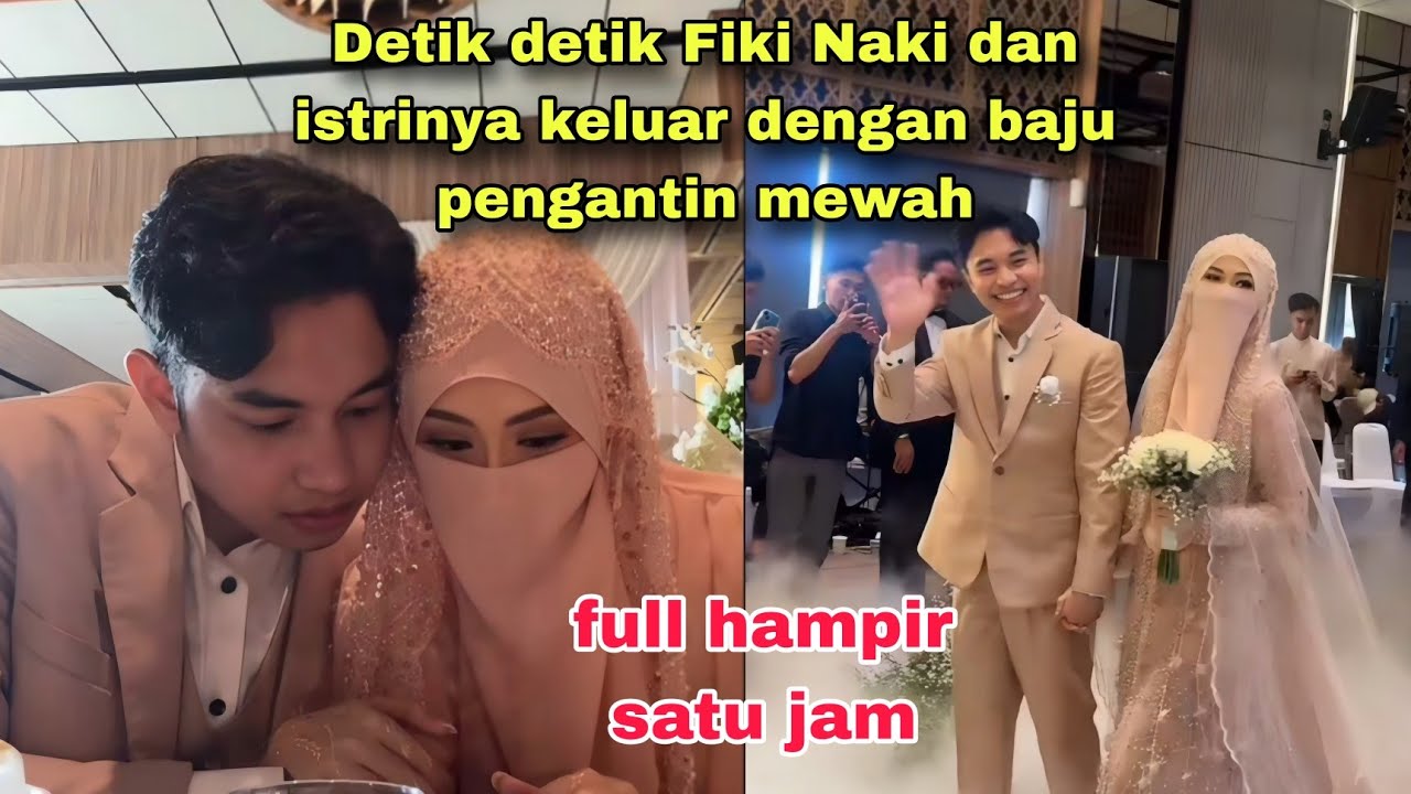 Detik detik Fiki Naki dan istrinya keluar dengan baju pengantin mewah