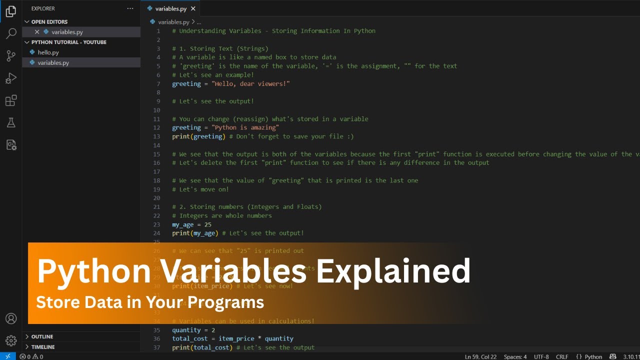 Python Variables Explained: Store Data in Your Programs (Beginner ...