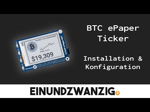 Tutorial - Bitcoin ePaper Ticker