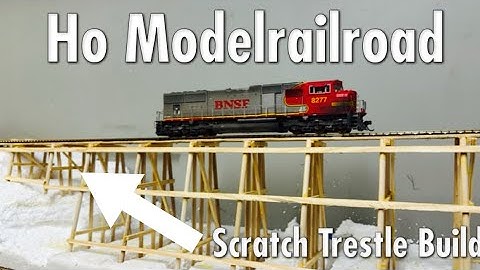 Train layout:: No Kit No Problem..scratch build your own TrEstle Bridge 👍