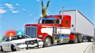 Hard Truck 6  Drunk Trucker Chase | GTA 5 Action film