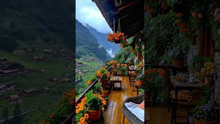 Suasana Desa Terpencil di Tengah Bukit yang Indah