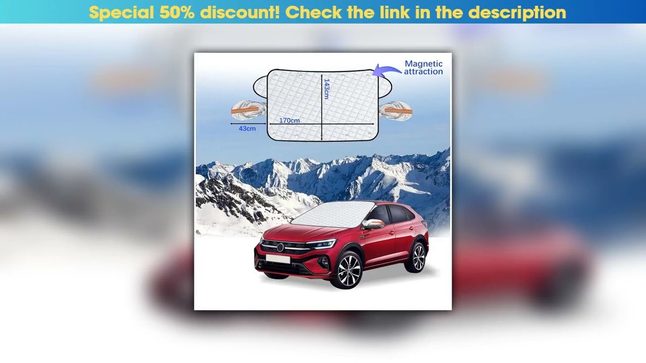 Discount Car Windshield Cover Magnet Winter Window Snow Shield Anti Frost Auto Front Window Snow Co