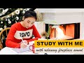 STUDY WITH ME with relaxing fireplace sound | REAL TIME POMODORO SESSION