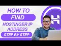 how to find hostinger ip address (step by step)