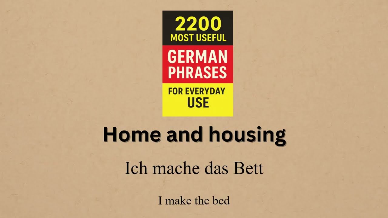 Everyday German phrases - Home and housing