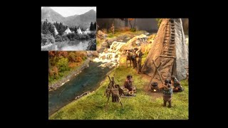 Celebrity Blackfeet in Glacier - Realistic Diorama - Native American Camp in Glacier 1910 Profile