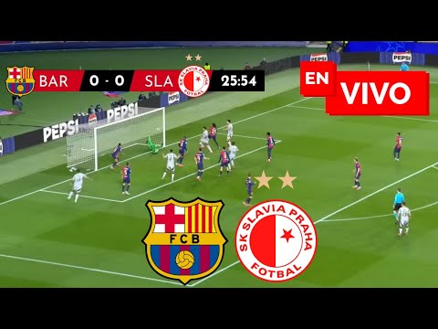 Barcelona Vs Slavia Praga EN VIVO Champions League Juega Yamal 