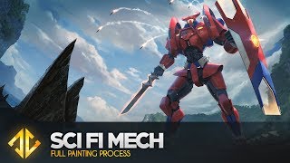 Sci Fi Mech Robot Painting - Free Process @deivcalviz