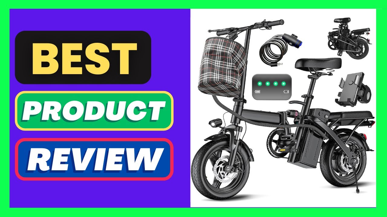 LELEKUAI Electric Bike for Adults Teens, Folding E-Bike,Commuter City