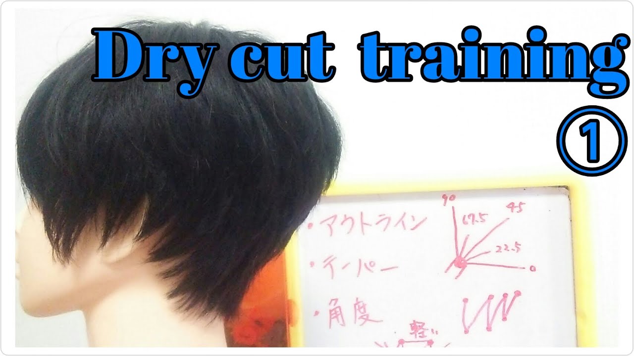 ①Dry haircut training｜ショート髪の切り方｜ヘアカットの仕方