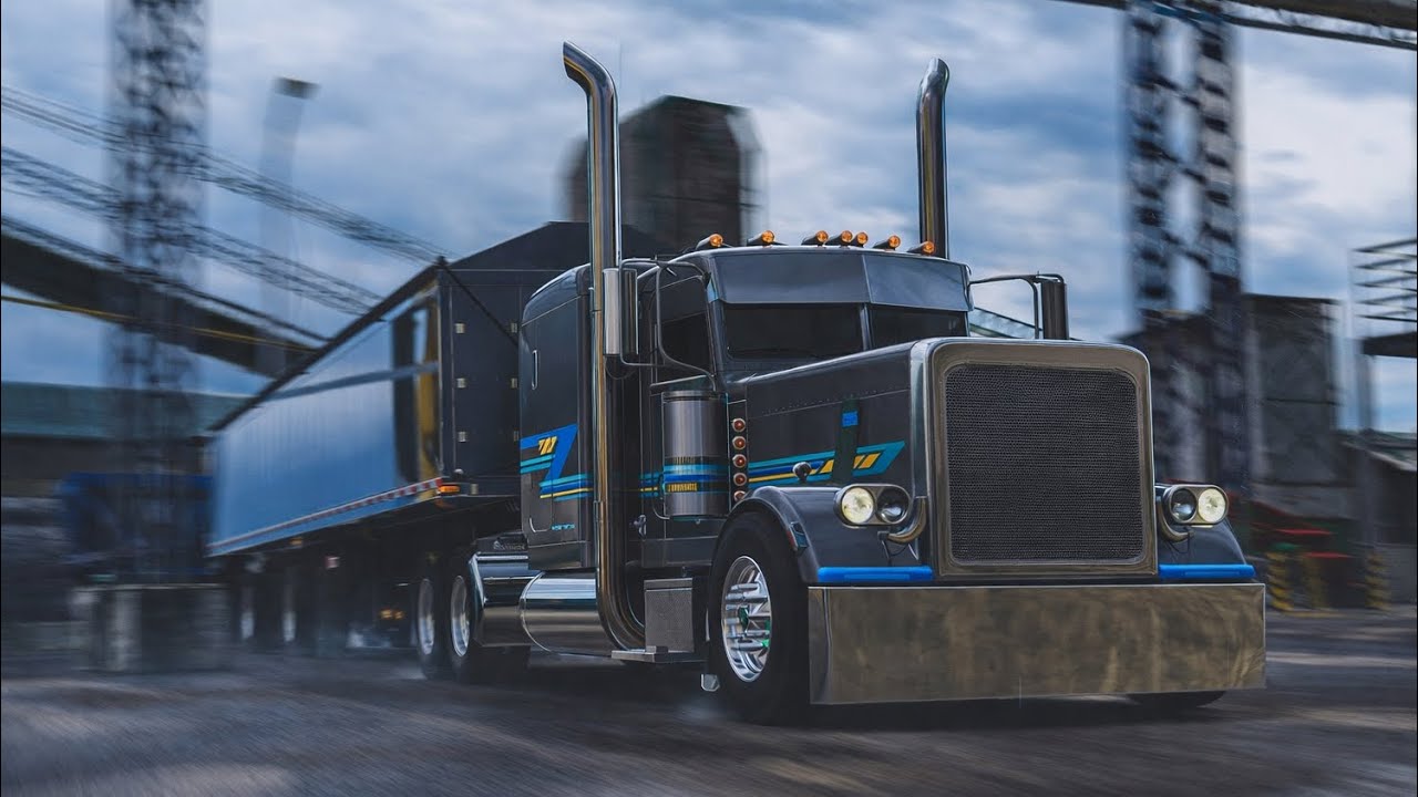 American Truck Simulator ASMR Sleep Help | Rainy Drive | Cummins N14 | Eeldavidgt