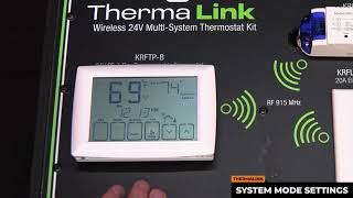 ThermaLink Wireless Thermostat- System Settings - How To