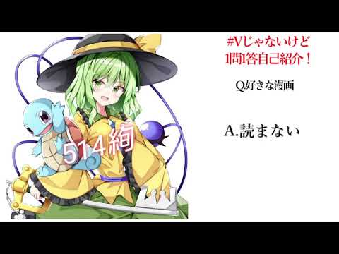 ※Vじゃないです　1問1答自己紹介やりたかっただけ