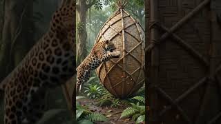 Wild Jaguar Attack! Suspended Bamboo Pod Lifts to Safety 🐆🛖