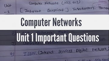 Computer Networks Unit 1 Important Questions for aktu students #computernetwork @SofterShraddha