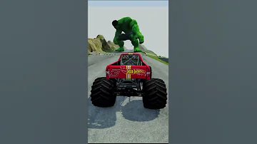 CARRO MONSTER HOT WHEELS vs HULK #shorts #beamngdrive