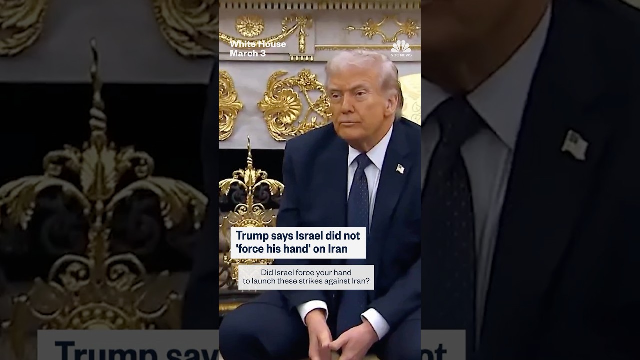 Trump says Israel did not ‘force his hand’ on Iran