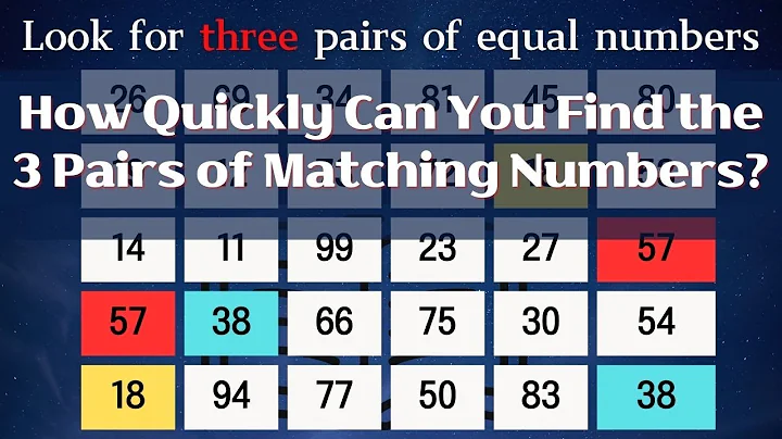 Find 3 pairs of equal numbers #25#brain #puzzle #dementia #quiz #mathstricks #mathematics #