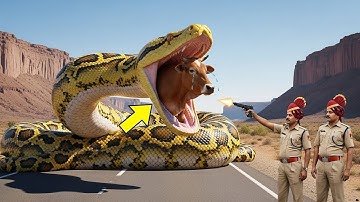 Brave Heroes Save Hyperactive Mother Cow from Giant Python