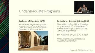 CMU Music Pre-College Admissions Meeting [livestream]