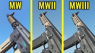 COD MW 2019 vs MW2 2022 vs MW3 2023  Weapons Comparison