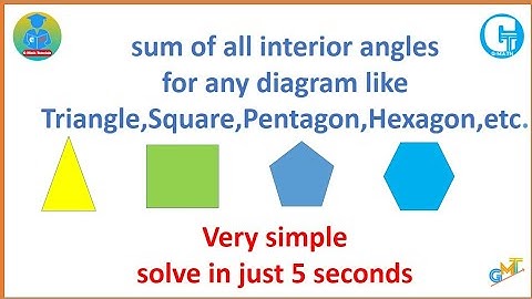 How to find sum of all interior angles in any diagram like triangle, square, pentagon, hexagon etc?